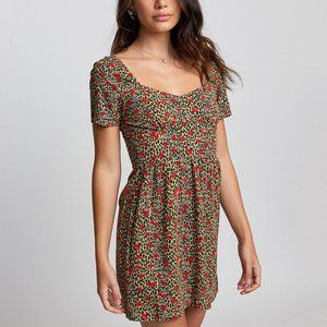RVCA Juniors' Printed Mini Dress Juniors Juniors' Clothing